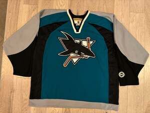 Vintage San Jose Sharks KOHO NHL Hockey Jersey Teal 2XL